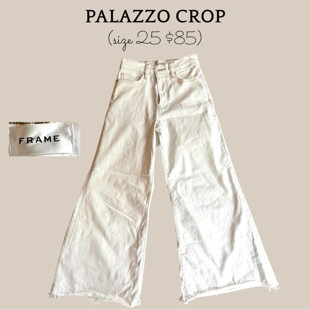 Frame Denim White Wide-Leg Palazzo Jeans
